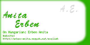 anita erben business card